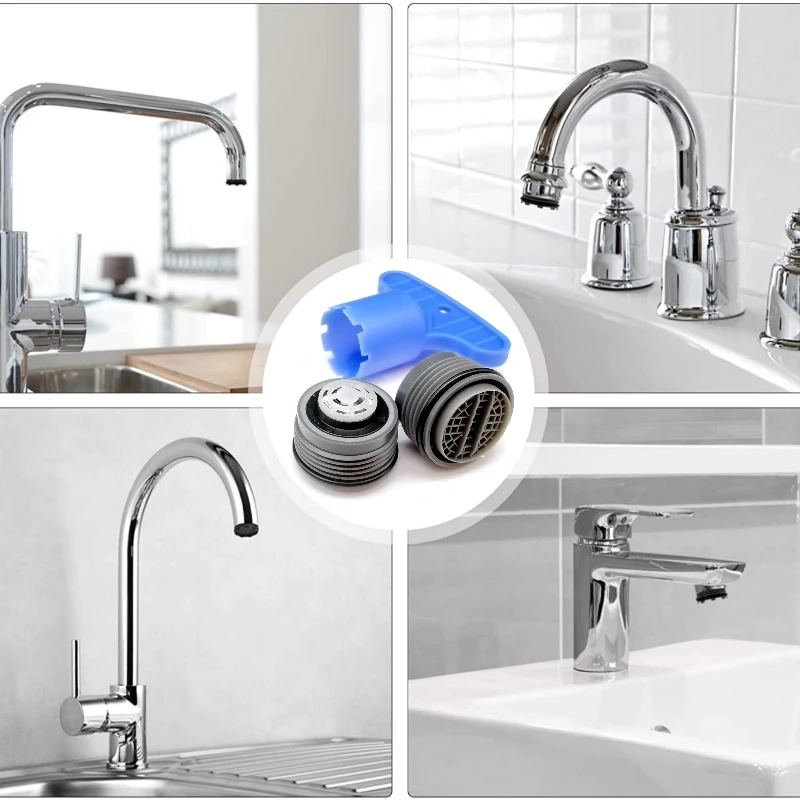 WASOURLF Embedded bubbler 2 PCS Water Saving Faucet Aerator 6L Ordinary M16.5 Male Thread Tap Part Kitchen Accessories Fitting