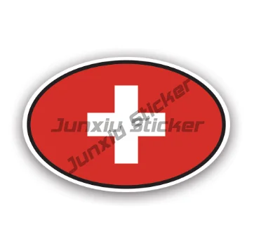 Aufkleber Aufkleber Souvenir Vinyl Auto Schild Stadt Flagge Welt Wappen Schweizer