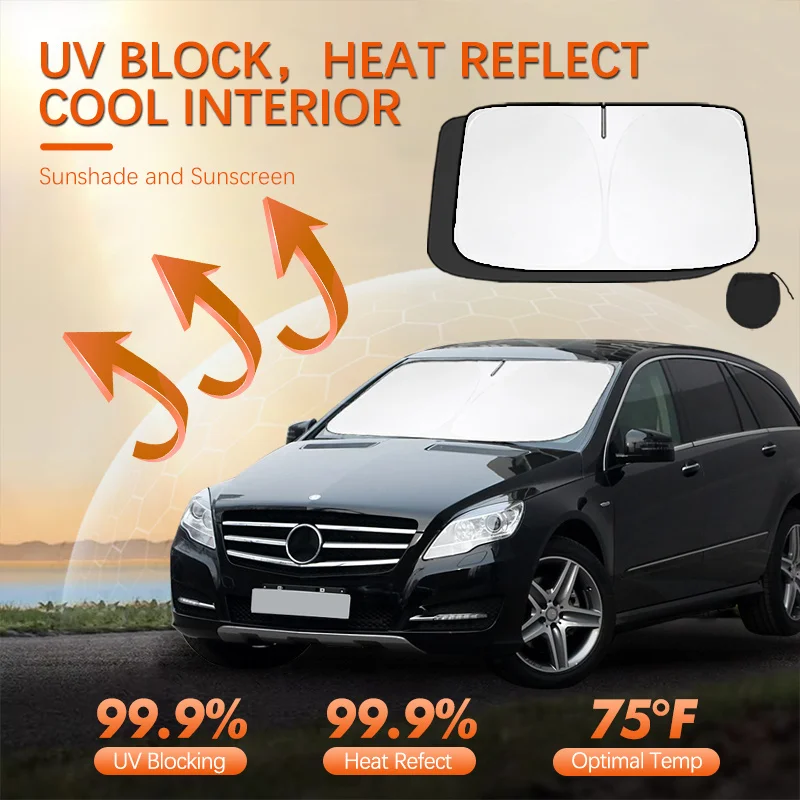 For Mercedes Benz R Class R171 R172 Car Sun Viso Front Window Windshield Sunshade Heat Insulation Summer Sun UV Protection