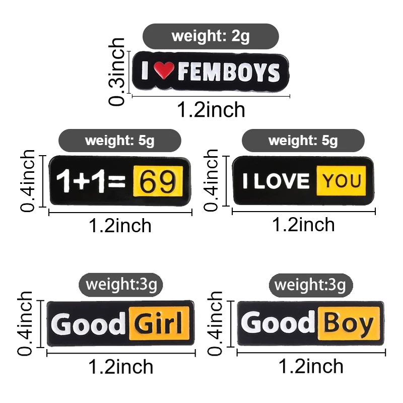 Good Girl Good Boy Enamel Pin - Embroidery Initials 评论和价格