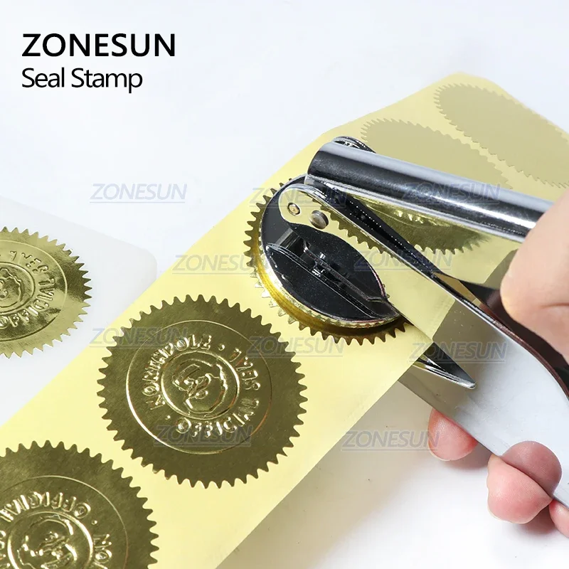 ZONESUN 사용자 정의 Embosser 스탬프 Persoanlized 로고 엠보싱 인감 주소 종이 문서 봉투 Embosser 결혼식 초대장