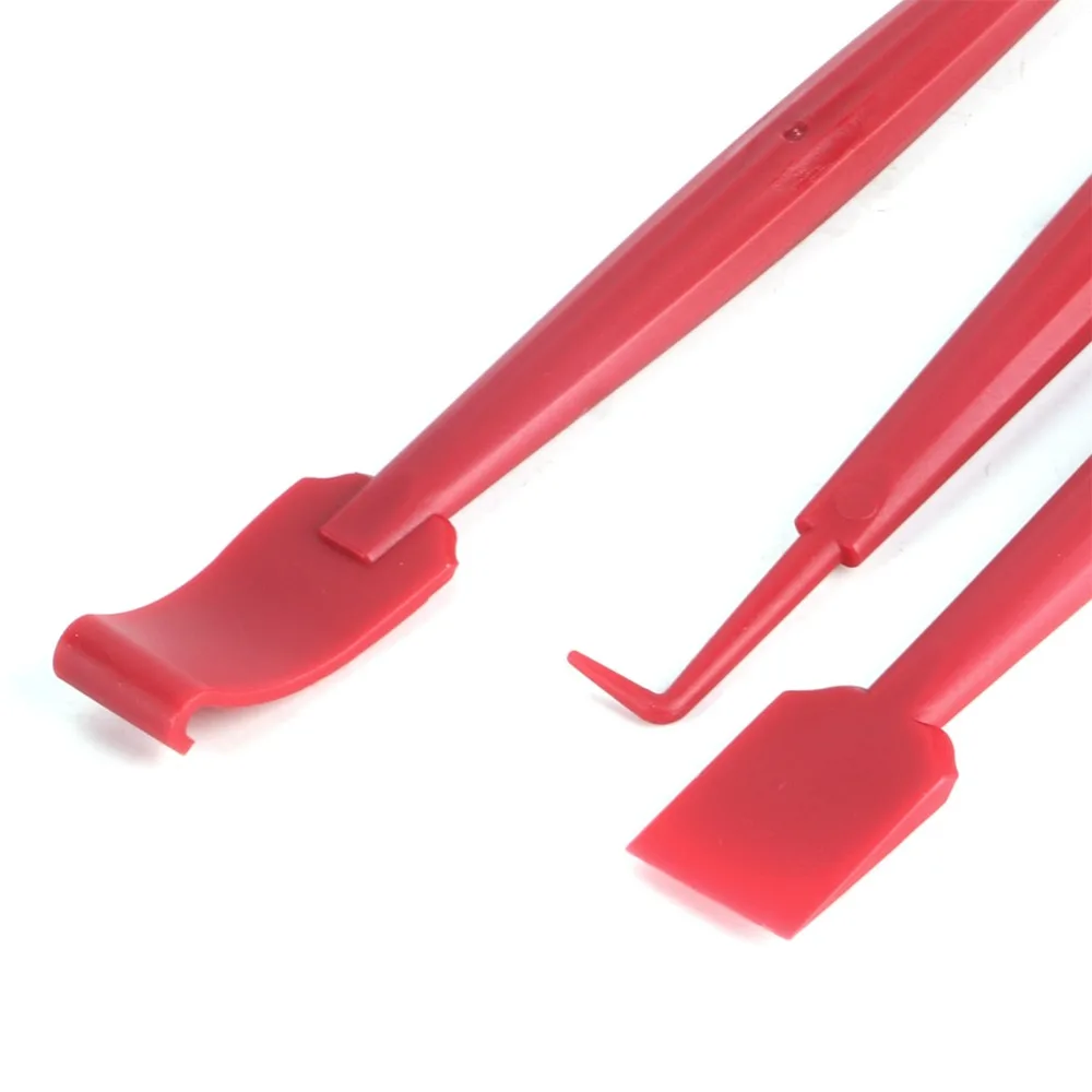 7PCS Red Window Tint Tool Kit Lightweight Universal Film Edge Closing Tool Mini Film Squeegee Vehicle Wrap Sticker Application