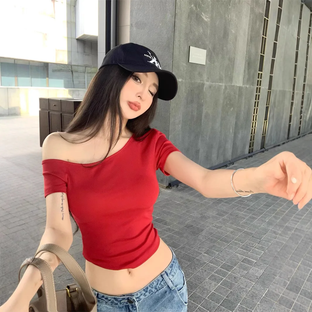 Y2K Kpop Sexy women's t-shirts gothic harajuku vintage Crop Tops summer streetwear Tee Shirt Woman cheap clothes Tshirt