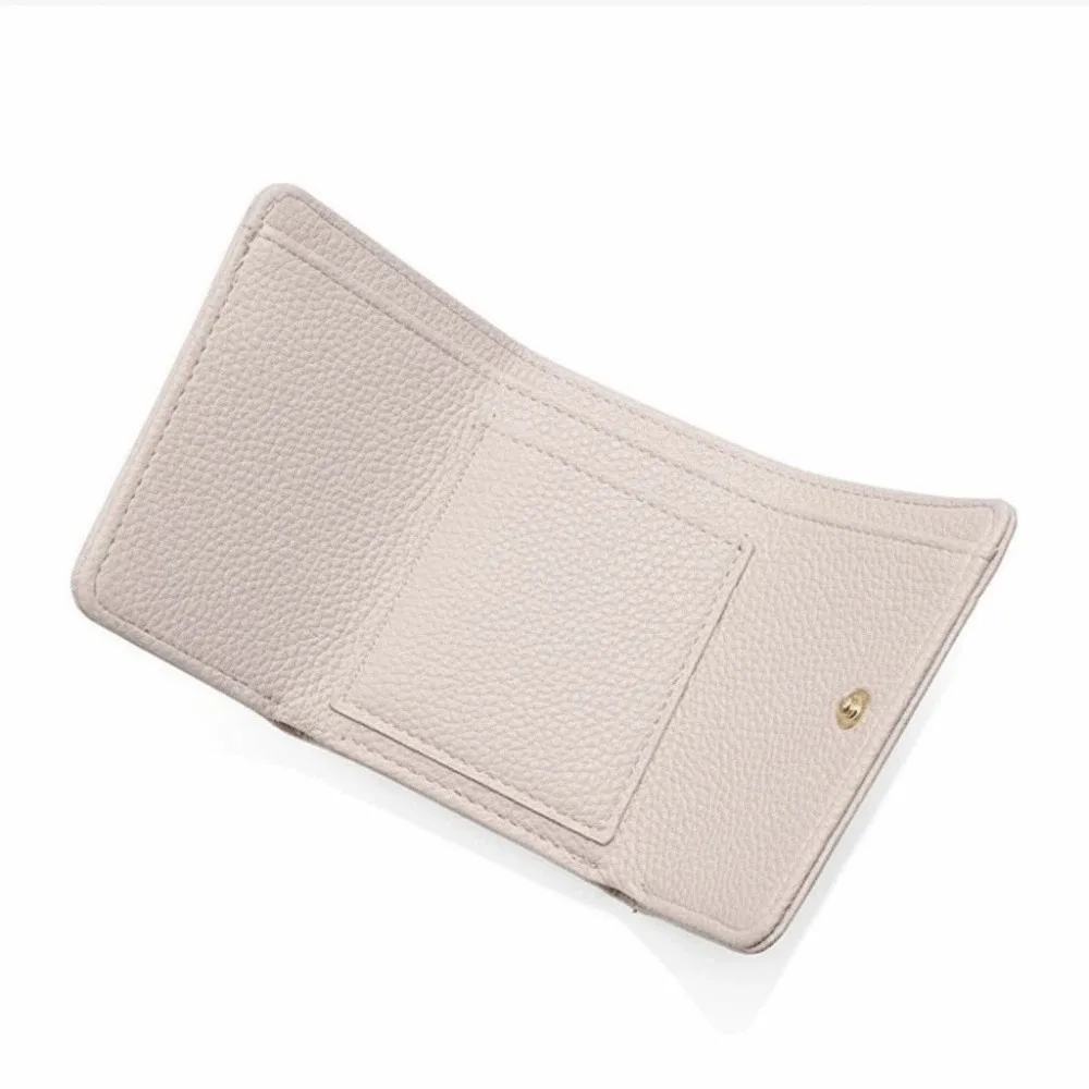 Card Pouch Portable Kiss Lock Wallet Solid Color Polyester 2 in 1 Card Bag Short Fashion Leather Coin Purse Daily