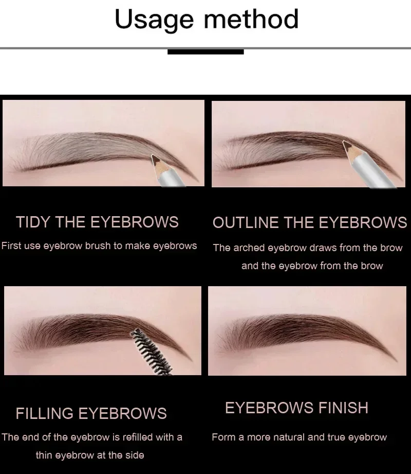 1/3pcs Eye Brow Pencil Waterproof Professional Women Eye Makeup Pen Easy Color Natural Black Brown Cosmetic Beauty Eyebrow Tools