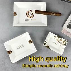 Handmade minimalist ashtray Ceramic Advanced Cigar ashtray office a living room high-quality Smoking Accessories