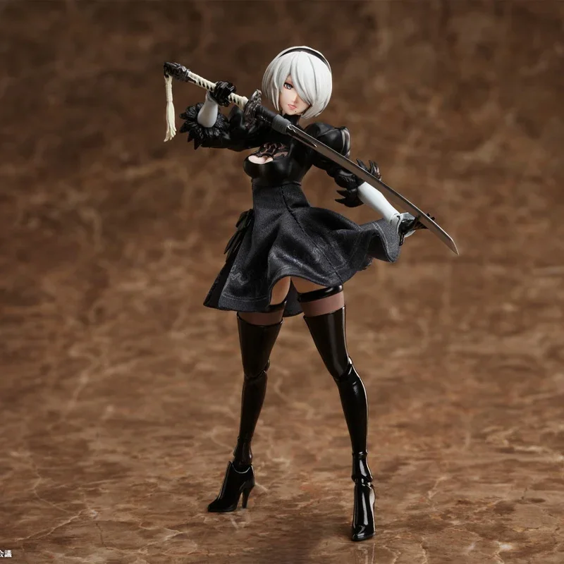 Original Aniplex Buzzmod. Nier: Automata 2B 16CM Action Figure Can be Assembled Collection Figurine Model Ornament Gift For Toys