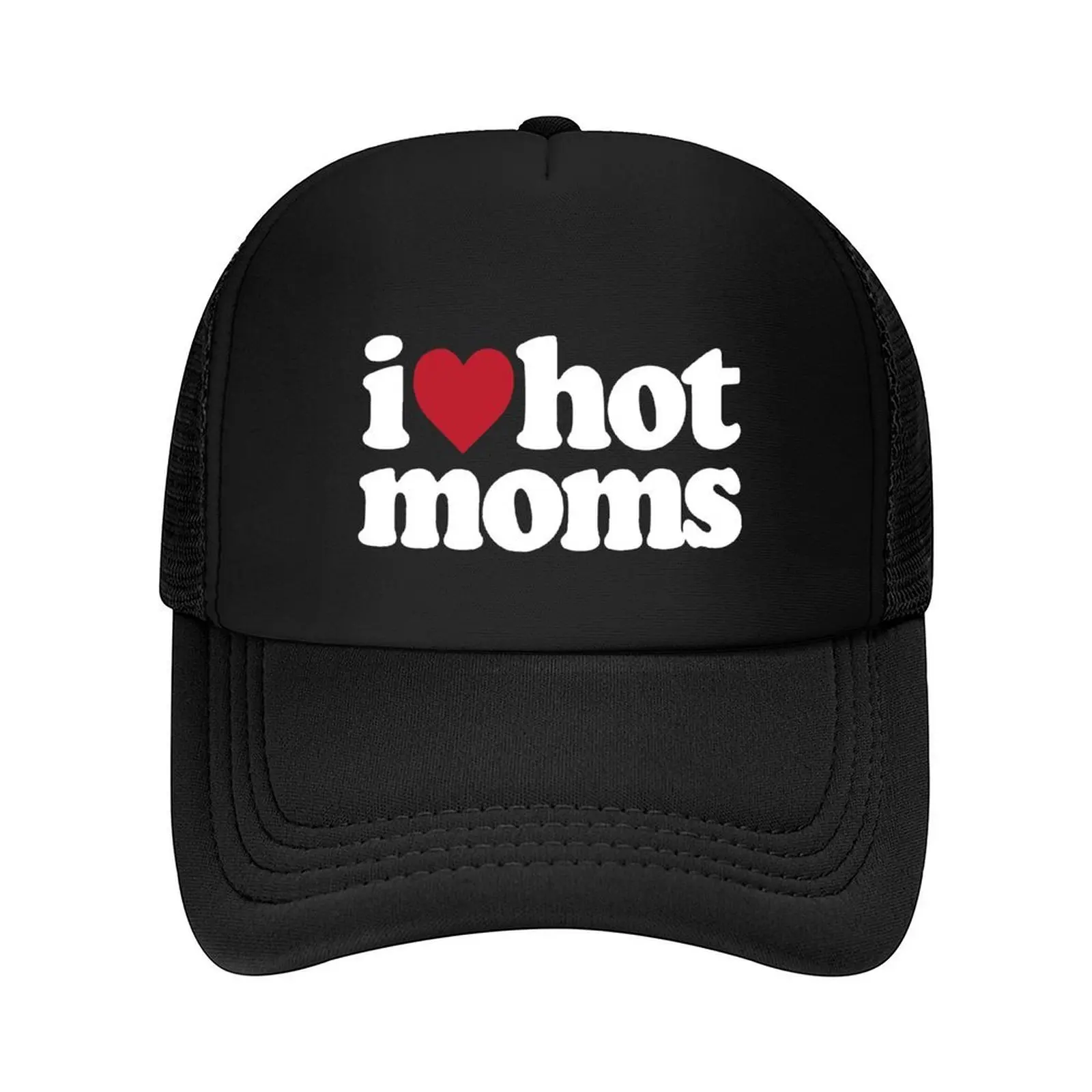 

I love hot moms - Iheart hot moms Baseball Cap hard hat party Hat Golf Hat Rave Women Hats Men's