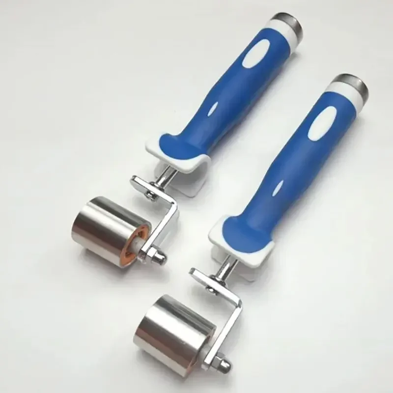 Stainless Steel Seam Flat Pressure Roller Double Bearing Deep Texture Hand Pressure Seam Roller Wallpaper Wall Covering Tool