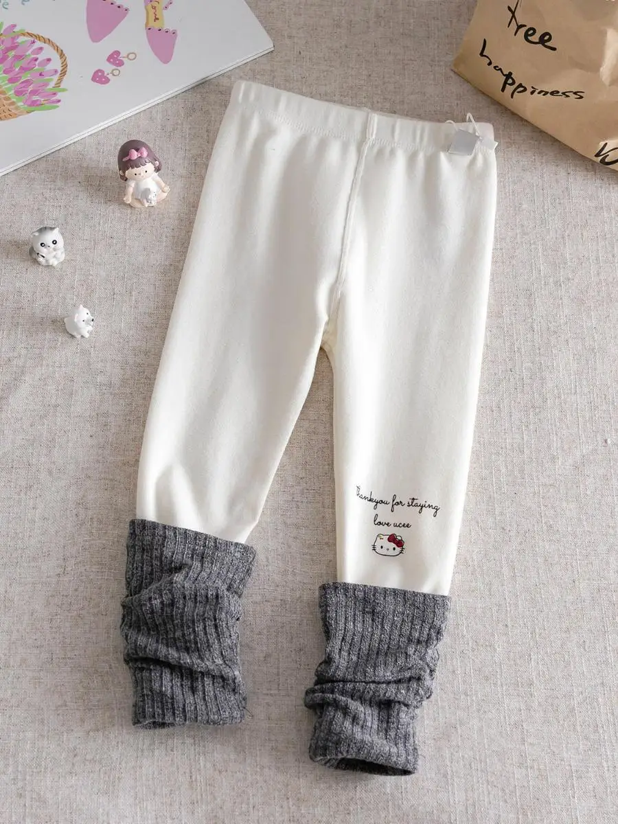 Pantaloni Base Layer per Ragazze Primavera Autunno Abbigliamento Esterno alla Moda per Bambini Pantaloni Lunghi Versatili Autunnali per Ragazze Pantaloni per Bambini