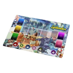 Anime gra Splendor pokemon karta Playmat Pikachu Eevee Eeveelution Sylveon Leafeon Hobby przedmioty kolekcjonerskie zabawki prezentowe 60*40cm