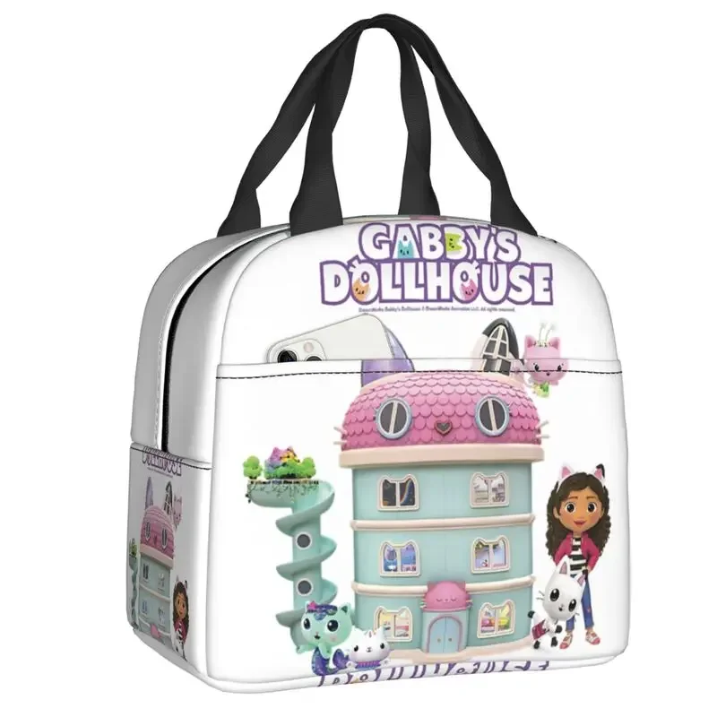 Gabbys Dollhouse Group Logo Insulated Lunch Bags for School Office Gabby Mermaid Cooler Thermal Lunch Box Women Children