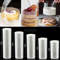 1 Roll Transparent Cake Surround Film Chocolate Mousse Cakes Decorations Edges Film DIY Baking Cupcake Pastry Tools Supplies