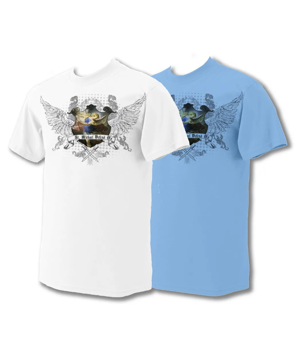 St. Michael the Archangel – Heraldic Style T-Shirt | Catholic Evangelization