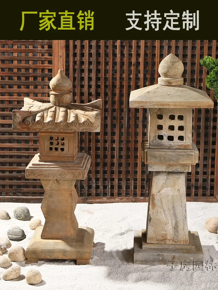 Imagem -03 - Custom Stone Lantern For Garden Antique Light Solar Stone Lantern Outdo Japonês