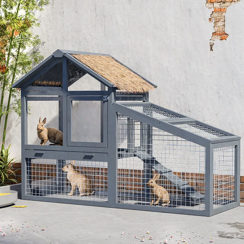 

Антисептическая уличная клетка для домашних животных, клетка для кроликов, большая клетка из цельного дерева, курица, утка, гусь, дождезащитный и солнцезащитный крем, вилла для кошек, высокая