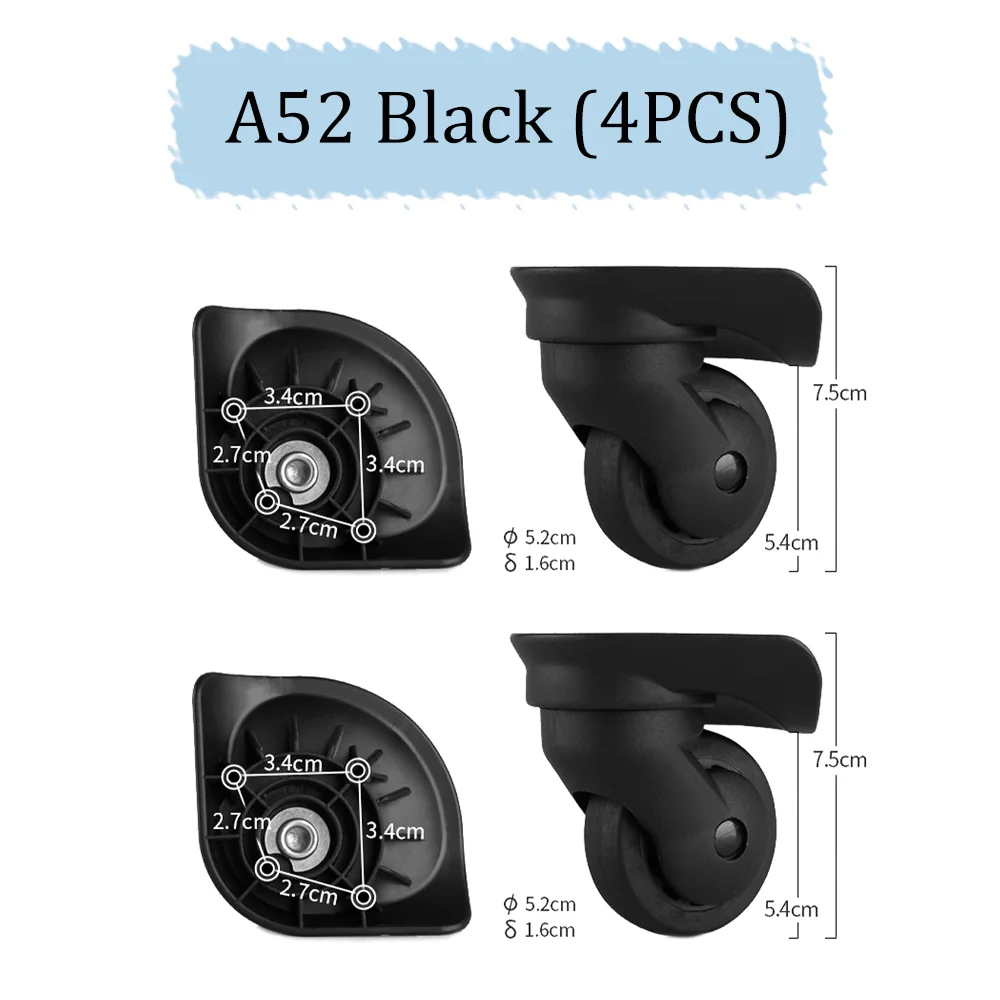 For Samsonite A52 luggage universal wheel suitcase box Travel accessories repair replacement part easy install Smooth Wheel