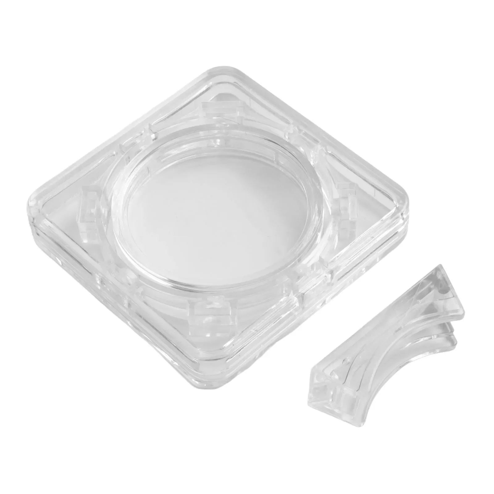 Coin Capsules Storage Box Transparent Coin Cases Holders Protector Decor For 25mm 27mm 30mm40mm Rotating Acrylic Display Box