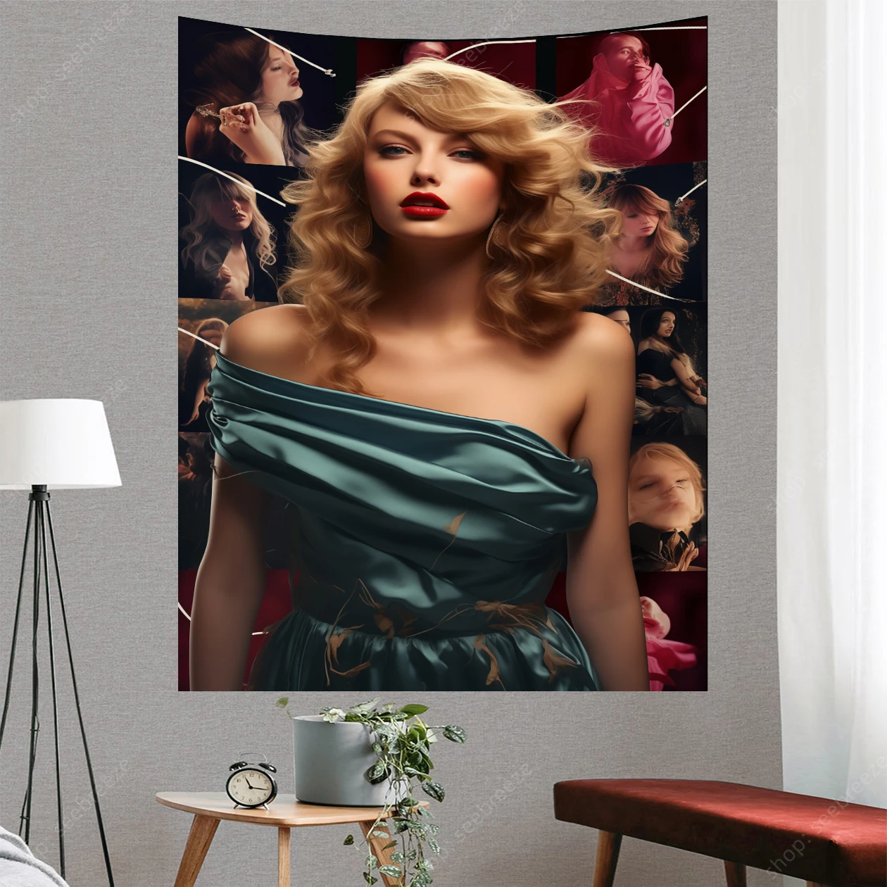 Taylor Wall Tapestry Music Singer Album Tapestries Bedroom Aesthetic Art Poster Wall Hanging for Dormitory Decor Party Decor