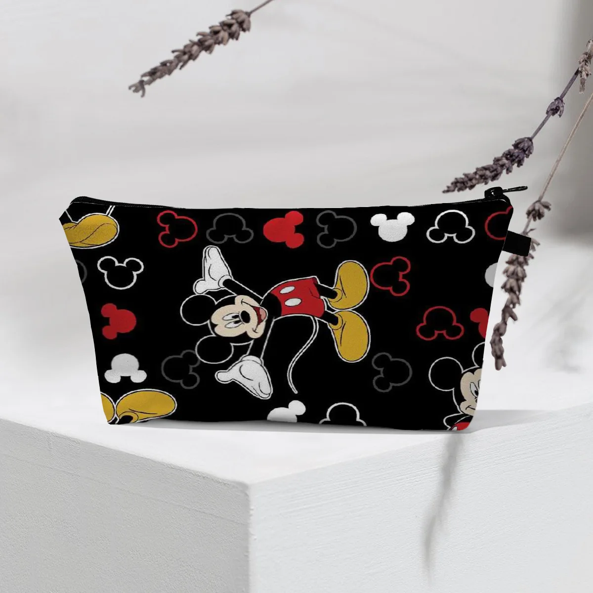 Disney Mickey Minnie Makeup Bag Kawaii Disney Storage Bag Girls Student Travel Multifunctional Bag Washing Bag Pencil Case Gifts