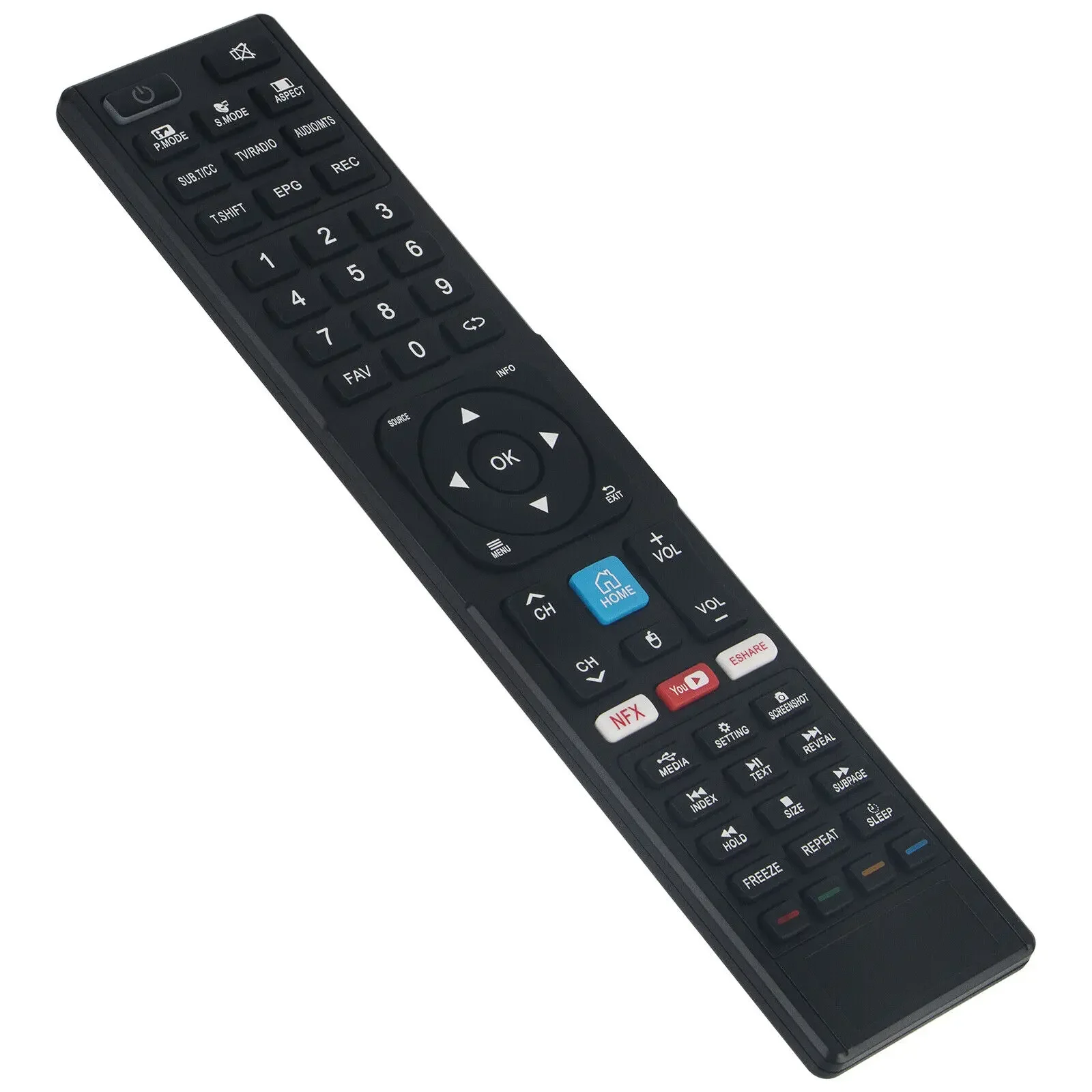 Replaced Remote Control For JVC LT-39N3105 LT-50N7105 LT-55N775 LT-55N776A LT-55N875 LT-70N7105 LT-75N775 4K UHD Smart LED TV