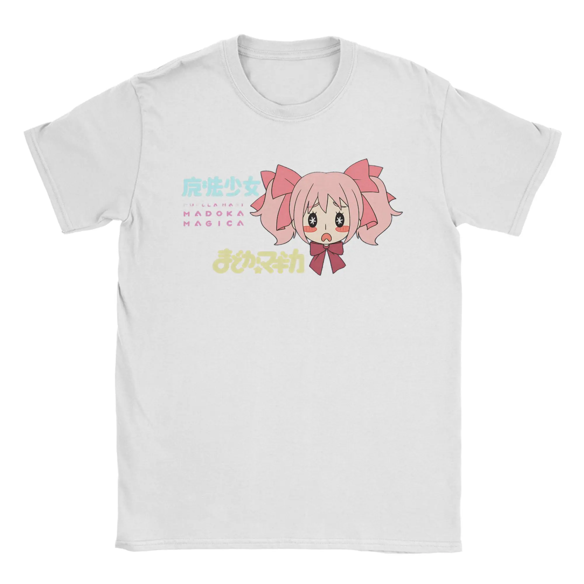 

Men's Magical Girls T Shirts Madoka Pure Cotton Clothes Cool Short Sleeve Crew Neck Tee Shirt Printed T-Shirts