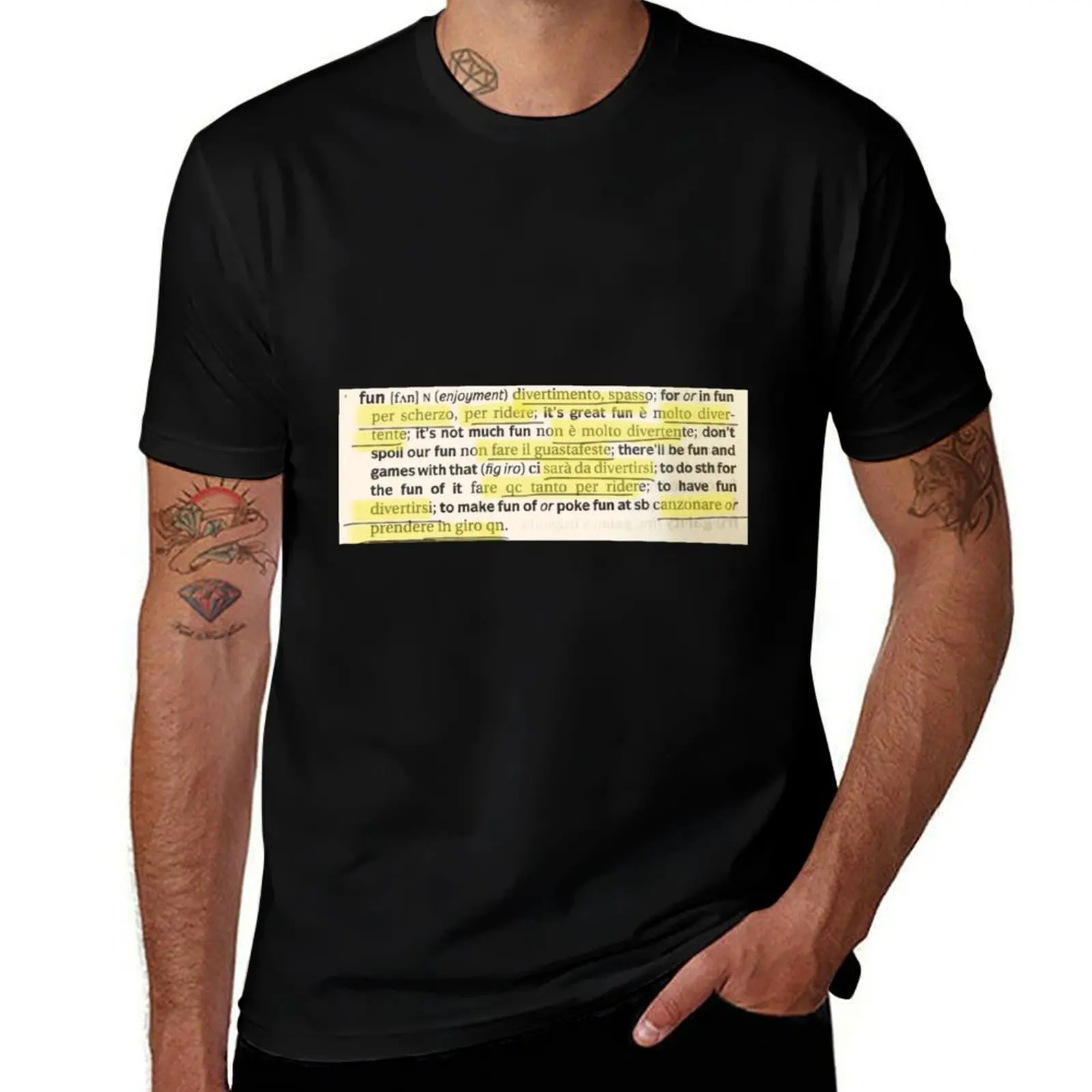 

Fun in Italian T-Shirt man t shirt heavy cotton t shirts for man cotton T-Shirt