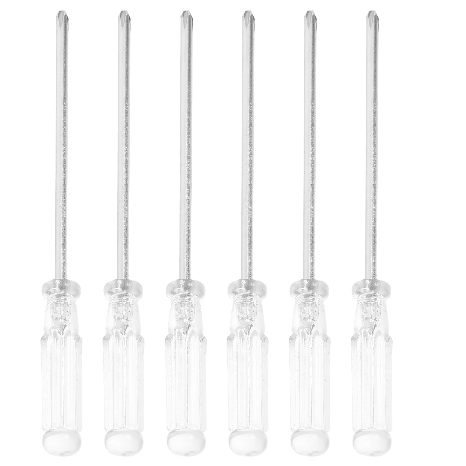 

6Pcs Repairing Screwdriver Set Durable Transparent Steel Heavy Duty Small Cross Head Repair Tool Kit Tiny Screwdriver