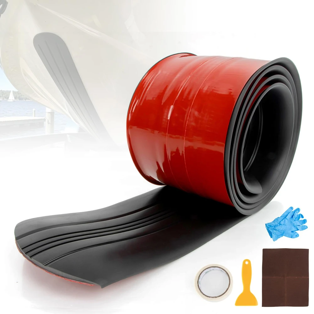 5Inch 6FT Self‑Adhesive Keel Guard Fiberglass Boat Keel Protector Anti‑Abrasion Shield Against Rocks Slopes for Boats Under 18FT
