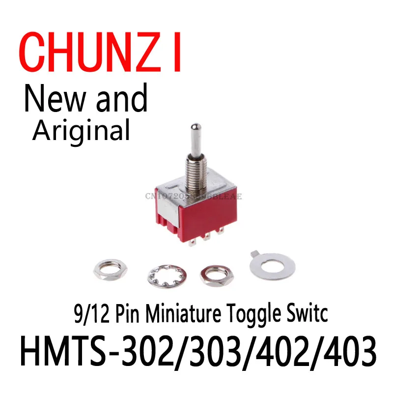 1pcs 9/12 Pin Miniature Toggle Switc ON-ON ON-OFF-ON High Quality MTS-302/303/402/403
