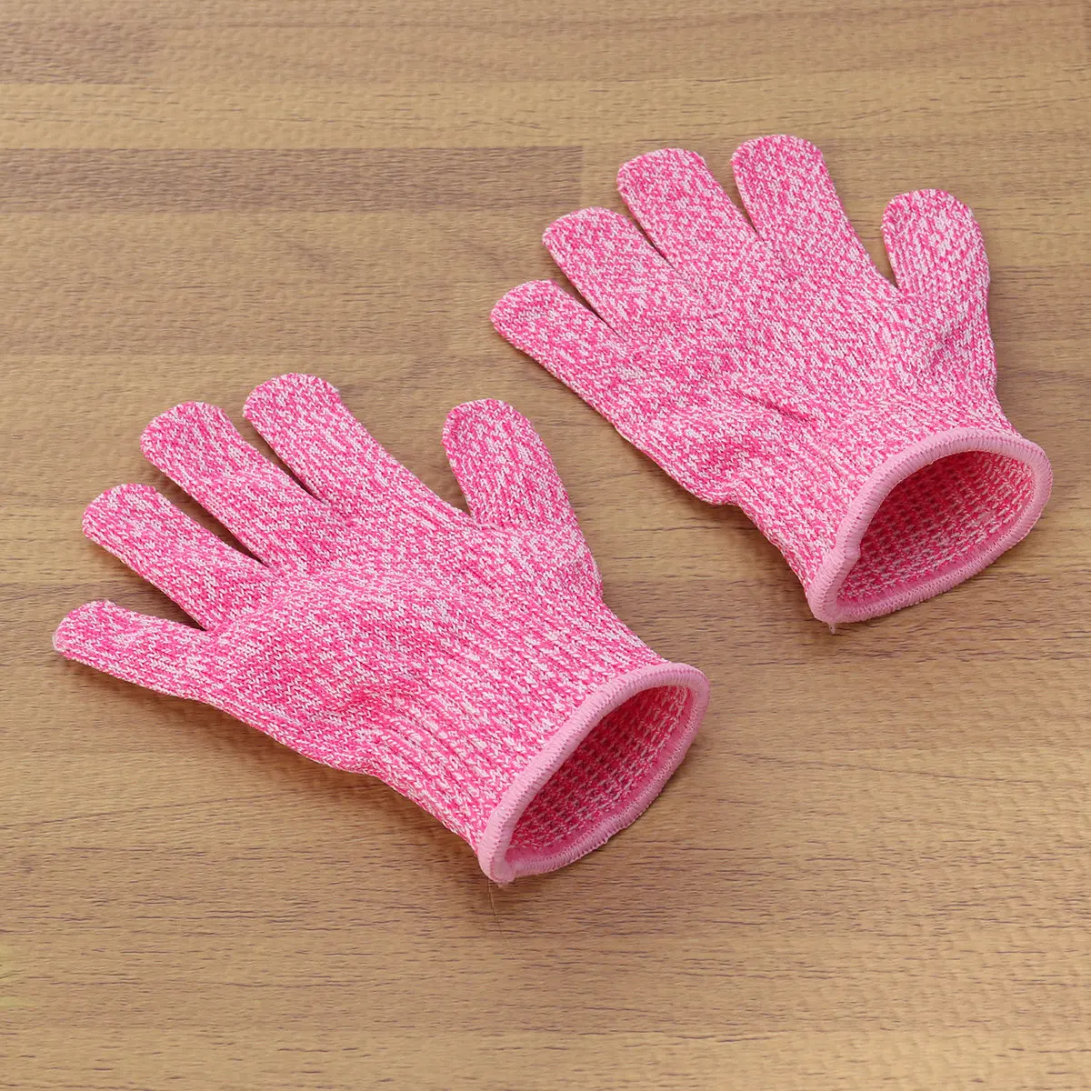 1Pair Cut Resistant Gloves Kids Level 5 Protection Safety Kitchen Gloves Premium Pe Elastic Lightweight Breathable for Children