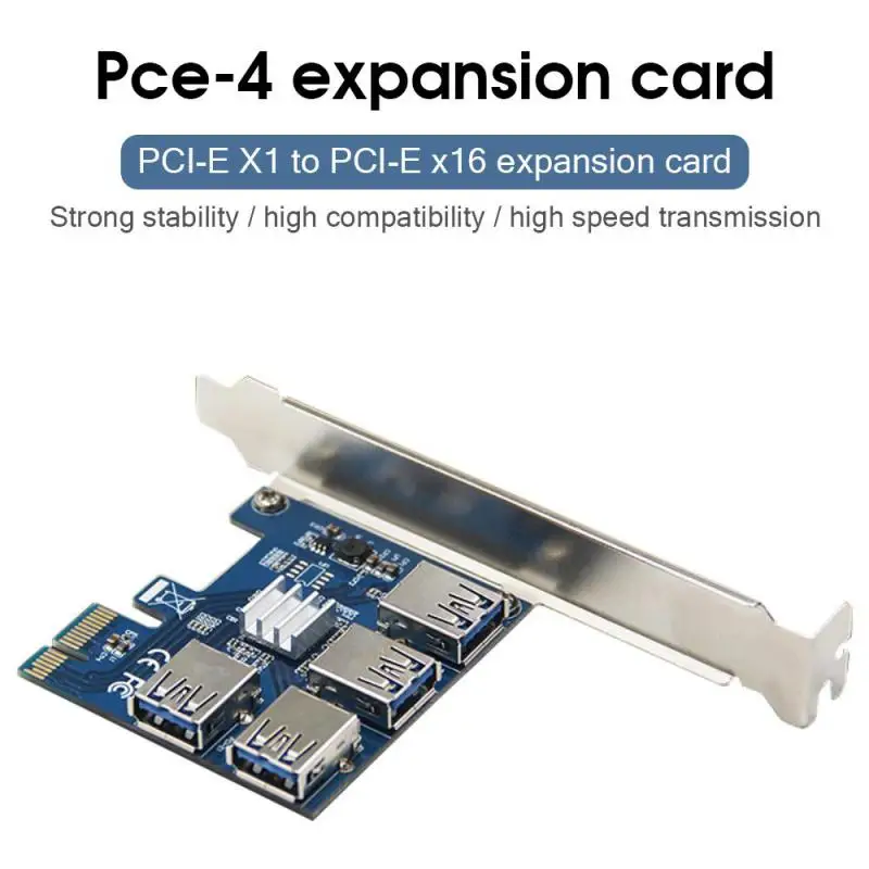 

Pci Express Riser карта Pci Express X16 Pci-e 1x до 16x1 до 4 Btc Райзер Pcie сплиттер адаптер для ПК Майнер Pcie конвертер