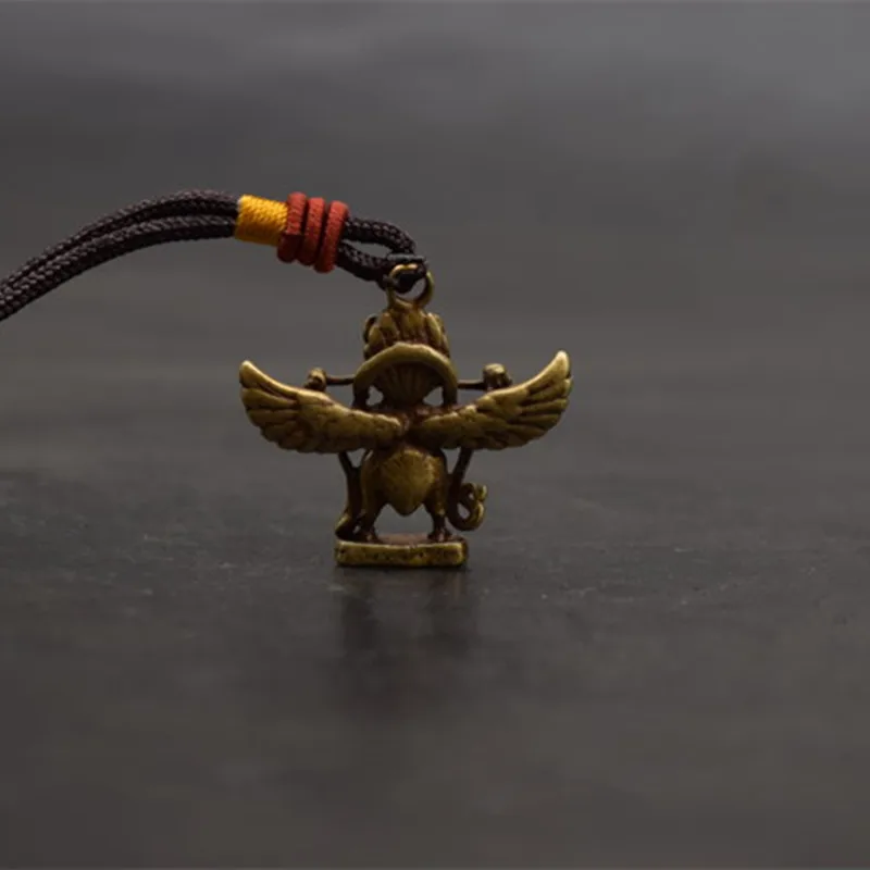 Copper Tantric Bodyguard Jialuda Dapeng Bird Pendant Necklace Jiang Mochu Key Chain Buddha pendant