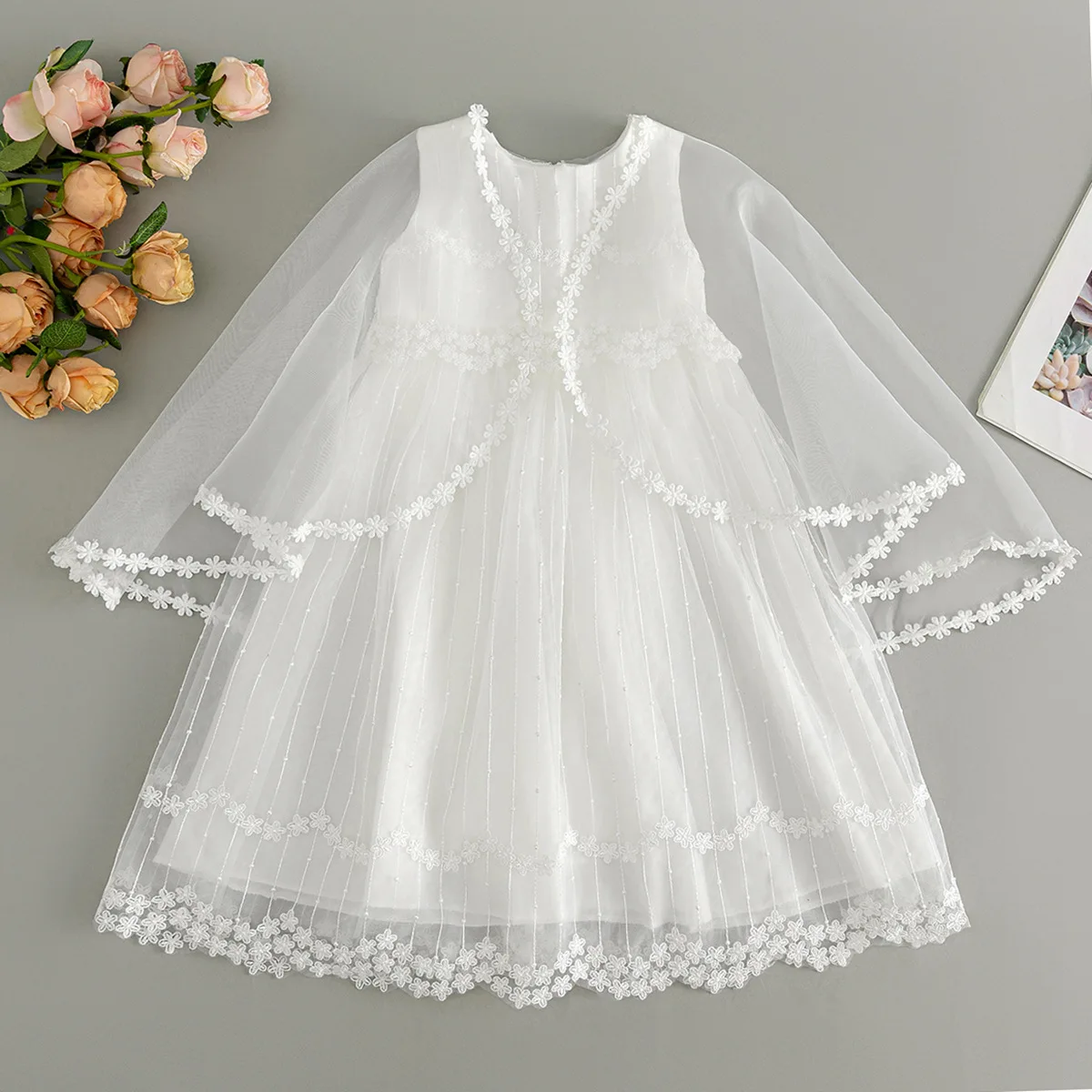 

New Baby Christening Clothes Infant Girl Baptism Dresses Toddler Girls' Wear for Summer First Birthday Wedding 0-2 Years