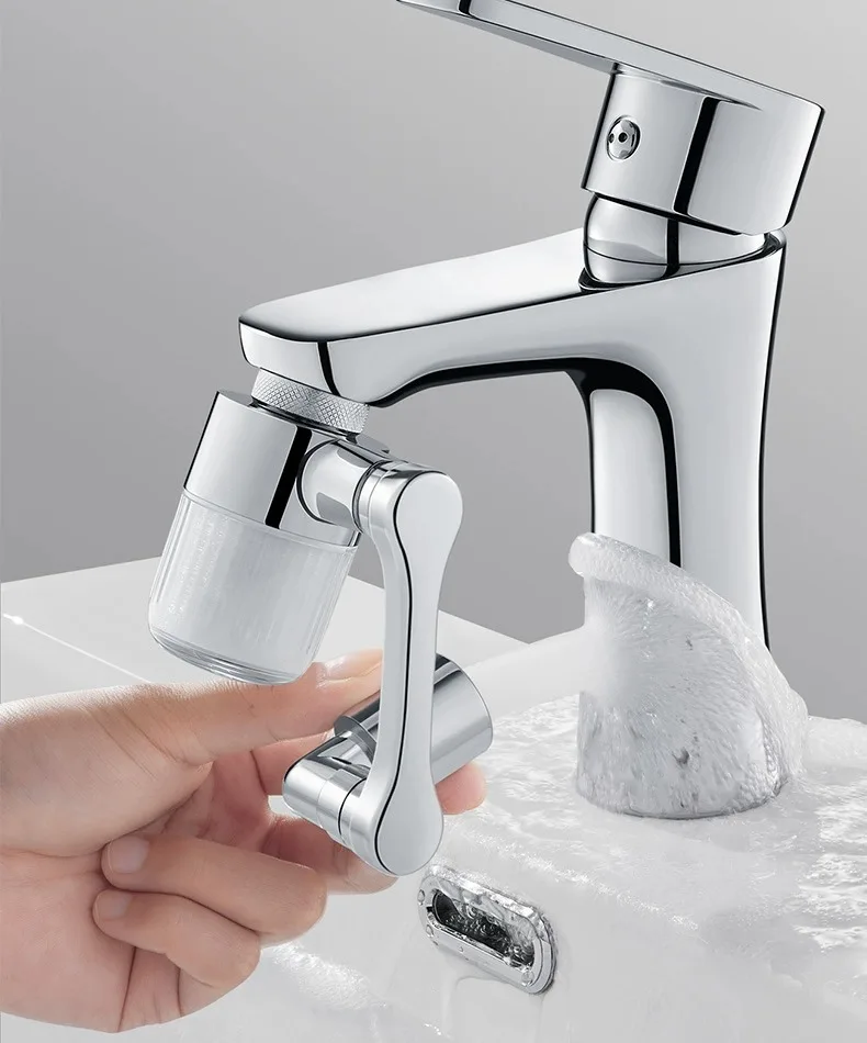 New filtration Kitchen Faucet Extender 2 Modes Metal Universal Swivel Bubbler Nozzle 1080° Rotate Filtered Faucet Extension