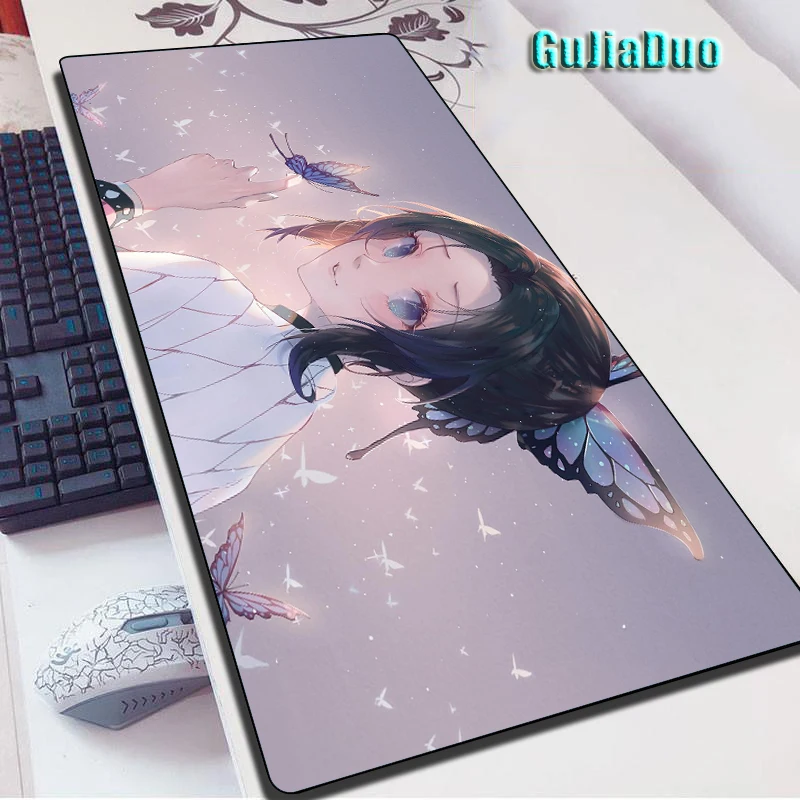 Kochou – tapis de souris Shinobu pour Gamer, Extra Large, Sexy, bande dessinée, pour ordinateur portable, accessoires de salle de jeu, Kawaii, Anime, tapis de Table pour PC