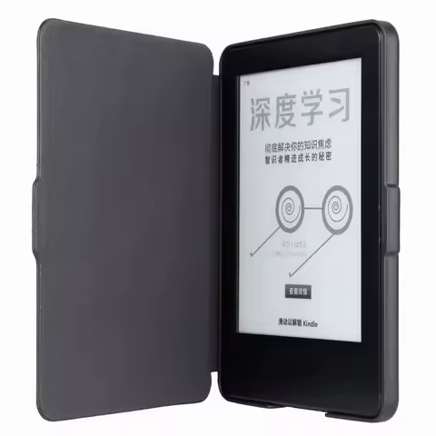 Auto Sleep/Wake E-Reader Case Leather Magnetic WP63GW Protective Case Wear-resistant Simple for Kindle 7th Generation 2014