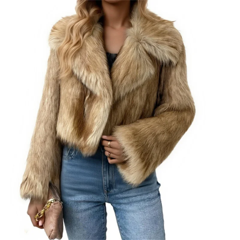 

2025 Fall Fashion Trendy Sexy Women's Faux Fur Short Jacket