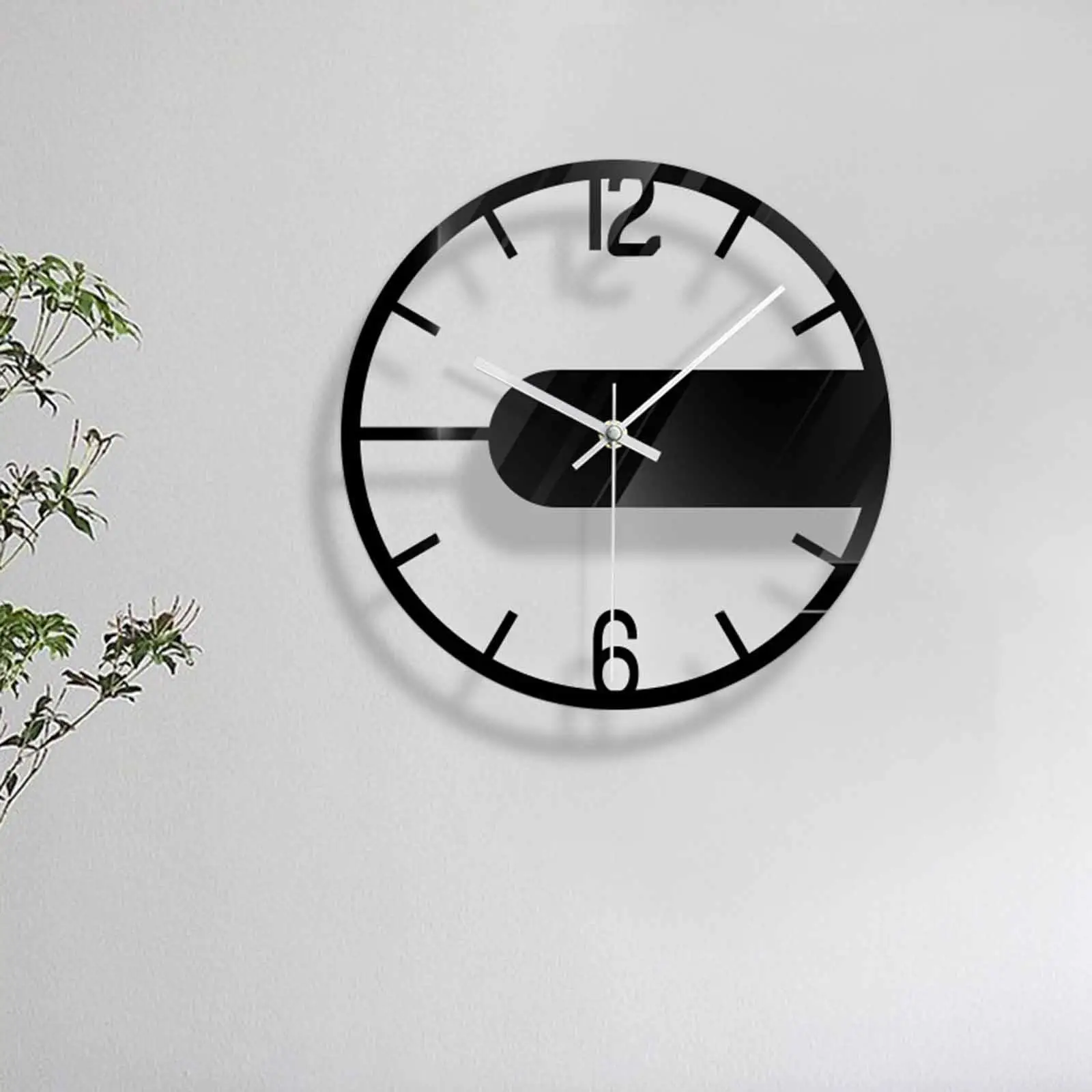 

Wall Clock Modern Practical Acrylic Ornament for Hotel Dining Room Farmhouse