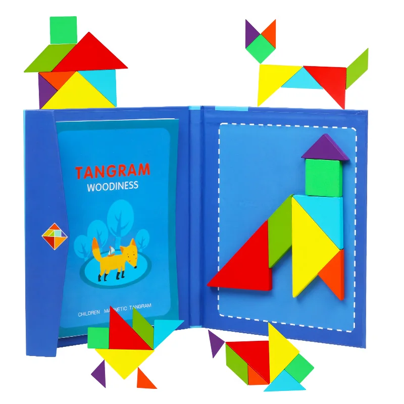 Livre de Puzzle magnétique en bois pour enfants, jouets éducatifs précoces pour développer l'intelligence, cadeaux créatifs