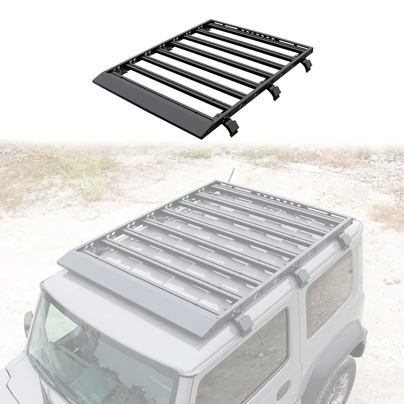 

LUMA 2-Door 19-24 Aluminum Car Roof Top Cargo Carrier Luggage Rack for 4th Gen Jimny Sierra JB64 JB74 Steel Material
