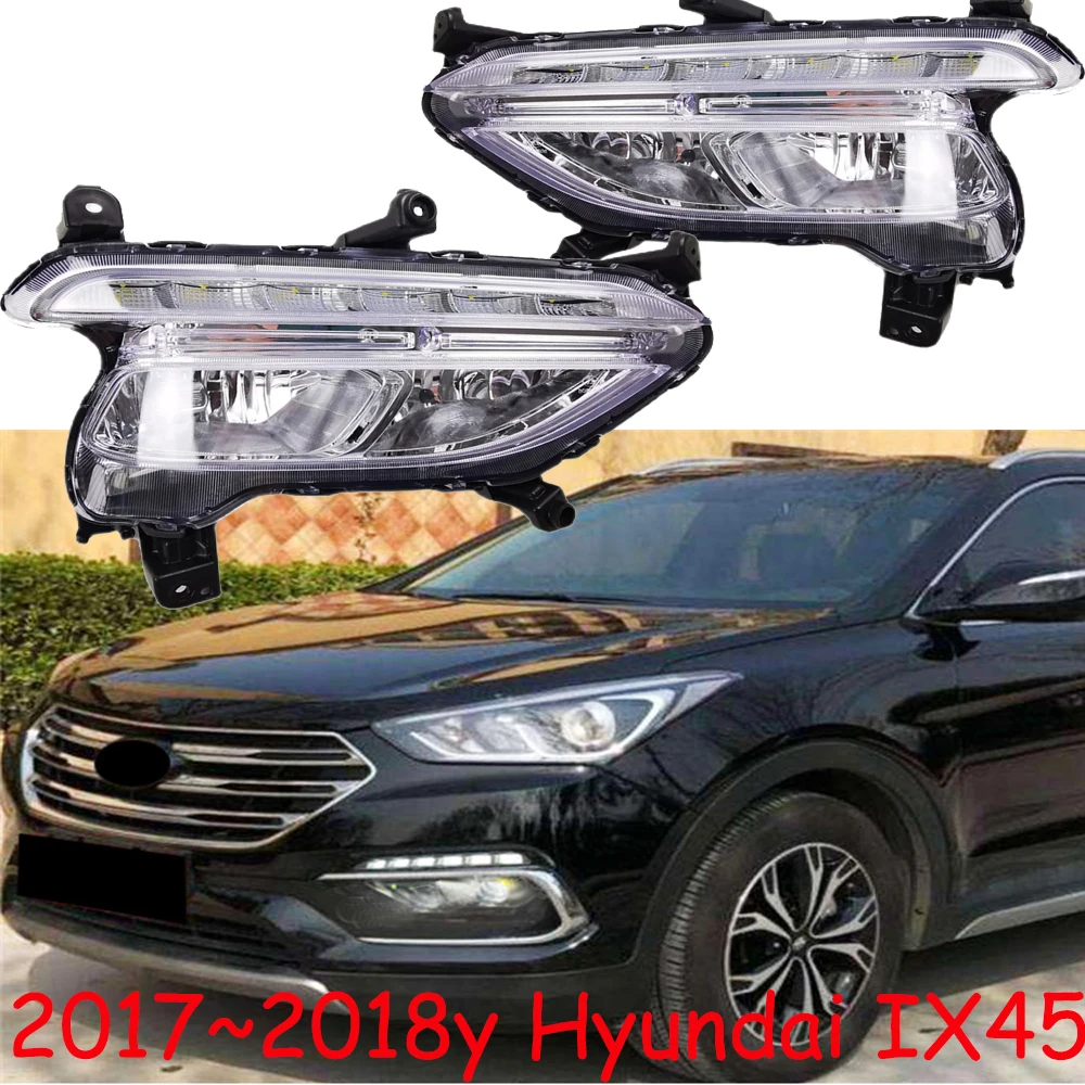 

1pcs car bupmer head light for Hyundai santa fe IX45 fog lamp headlight 2017~2018y car accessories for Hyundai IX45 headlamp