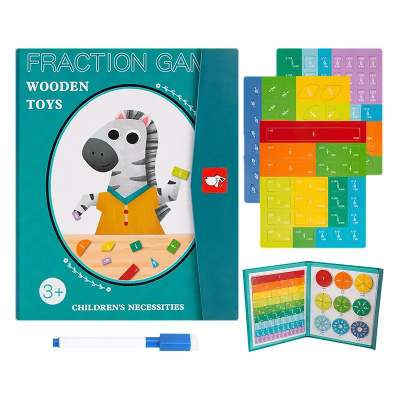 Magnetic Fraction Tiles Fraction Learning Resource Math Manipulative Engaging Math Game Interactive Magnetic Counter Colorful