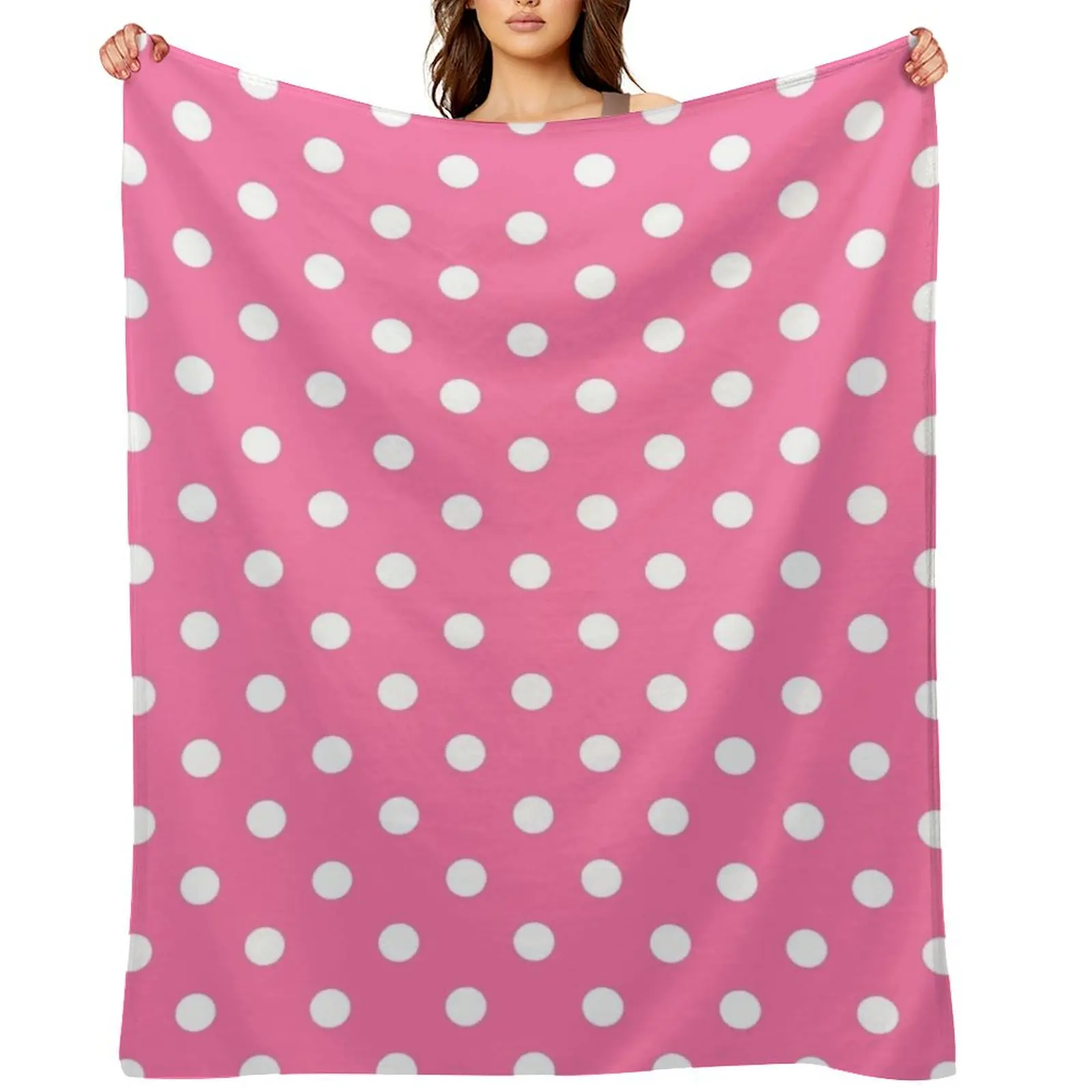 

Pink and White Polka Dots Pattern Throw Blanket Luxury St For Baby Blankets For Baby Luxury Designer Blankets