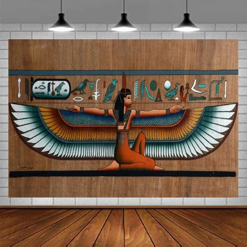 مصر التاريخية معبد خلفية القديمة كايرو الله آلهة إيزيس الجناح فرعون الهيروغليفية رسالة مخطوطة خلفية البرشمان