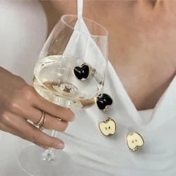 10pcs Creative Apple-shaped Buttons 10mm Small Gold Color Metal Shank Buttons Skirt Blouse Accessories