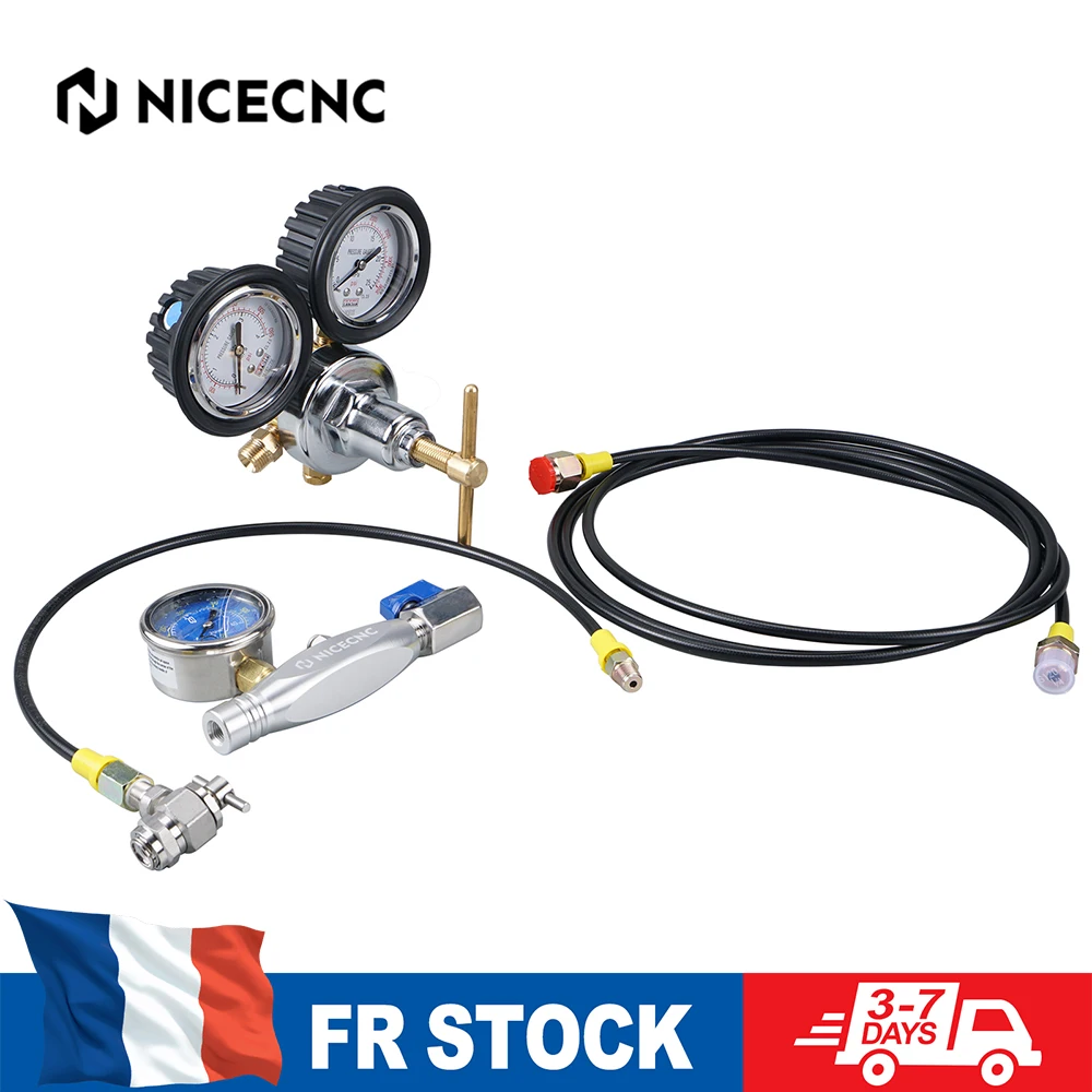 (EU-Lager) Stickstoff-Stoßdämpfer-Füllwerkzeug und 2 Zoll 600 psi Messgerät ATV UTV Motorrad für KTM Yamaha Raptor Can-Am Maverick Honda Suzuki