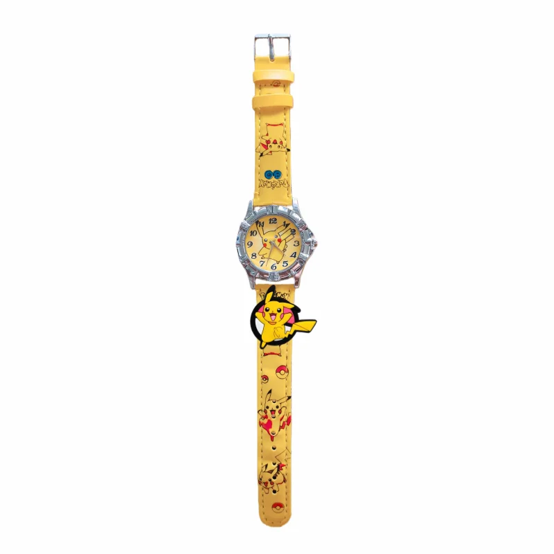 Pokemon Pocket Monster Pikachu Anime Uhr Cartoon Quarz Armbanduhren für Jungen Mädchen Stilvolle Accessoires Kinder Geburtstagsgeschenke