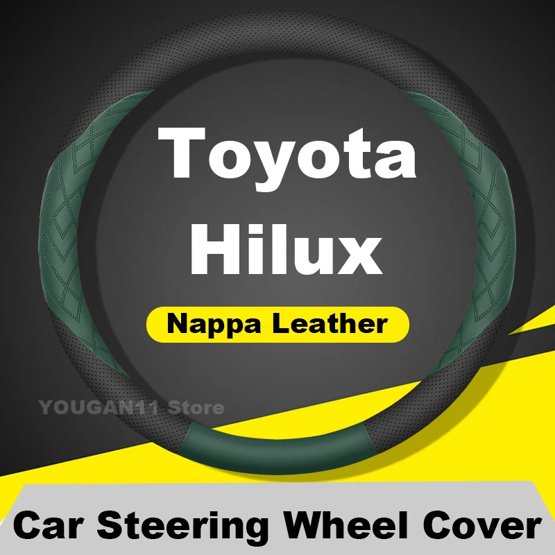 

Автомобильный чехол на руль для Toyota Hilux Corolla Cross Hybrid Grand Highlander, кожаный чехол на руль Toyota, аксессуары