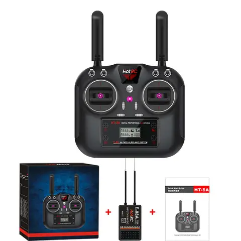 RC Hotrc HT-8A / HT-10A 2.4G 8CH/10CH Transmitter HT8A Remote Control with F-08A Receiver For RC Aircraft Car Ship Tank